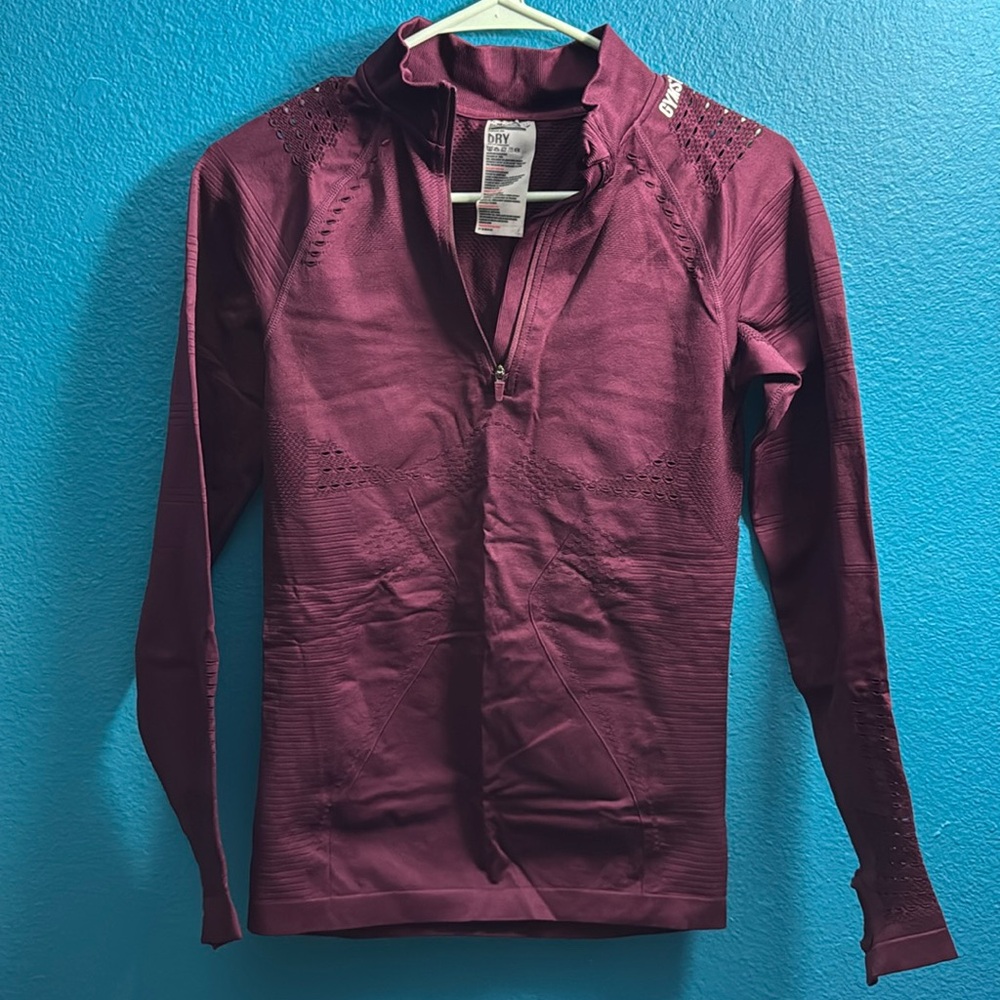 Gymshark workout half zip long sleeve top